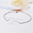 Уникальный оригинальный крестообразный простой изящный Романтический женский браслет с изменяемым размером SBR143