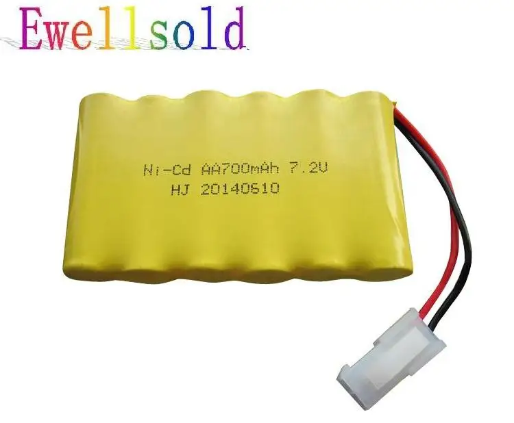Ewellsold RC машина truck boat tank 7 2 v 700mAh Ni CD аккумуляторная батарея AA700MAH V|batterie 700mah|battery 7.2v