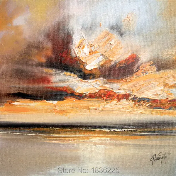 Бесплатная доставка искусство 100% ручная роспись современный закат небо пейзаж