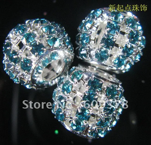 Бесплатная доставка модные прозрачные бусины из сплава с большим отверстием