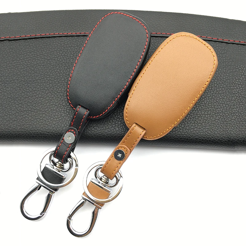 

Top layer leather Genuine Leather 100% leather car key case for Hyundai for Kia Motors car-covers car keys accessories Key cases
