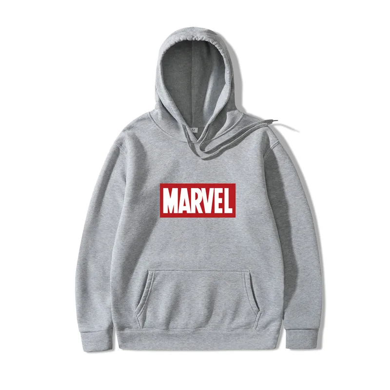 Осенне-зимние Брендовые мужские толстовки высокого качества с надписью MARVEL, модные мужские толстовки с капюшоном, утолщенные мужские толстовки с капюшоном