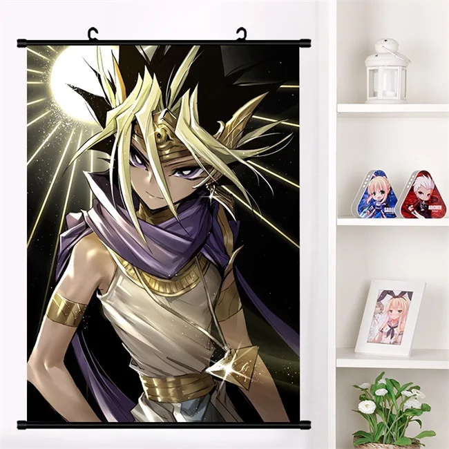 Аниме Yu-Gi-Oh! Duel Monsters Mutou Yuugi ATEM темная волшебница Косплей настенный плакат домашний декор - Цвет: V