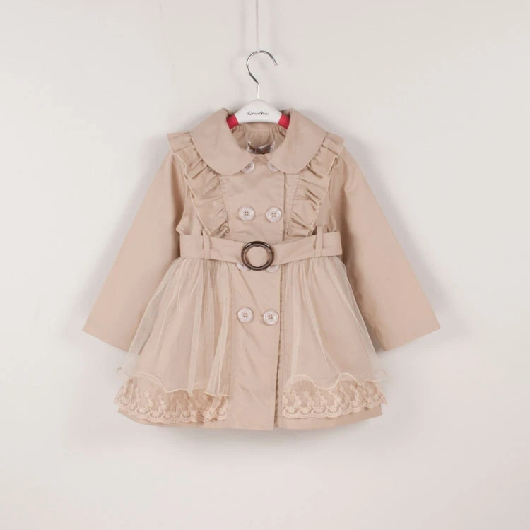 Детский хлопковый тренчкот с длинным рукавом для девочек верхняя одежда 2018 | Мать