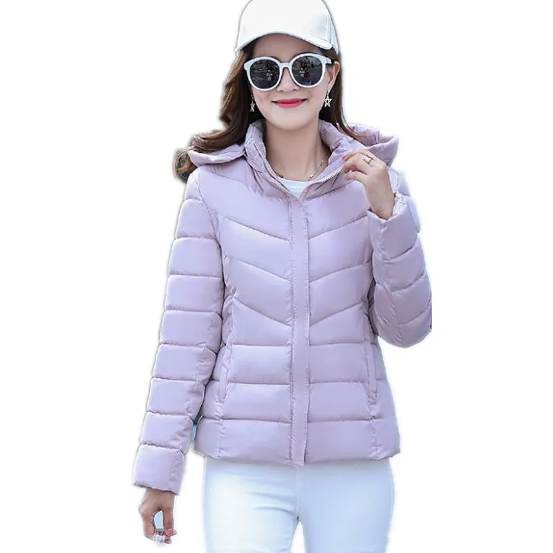 

Long Sleeve Autumn Winter Women Parkas 2018New Fashion Down Cotton Jacket Female Hooded Slim Plus Size 4XL Cotton Padded Q765