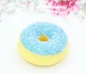 7cm blue donut Kawaii Squishe Jumbo squishy Donut антистрессовая игрушка Squishy медленно поднимающаяся снятие стресса Новинка кляп игрушки гаджет антистресс брелок - Цвет: 7cm blue donut
