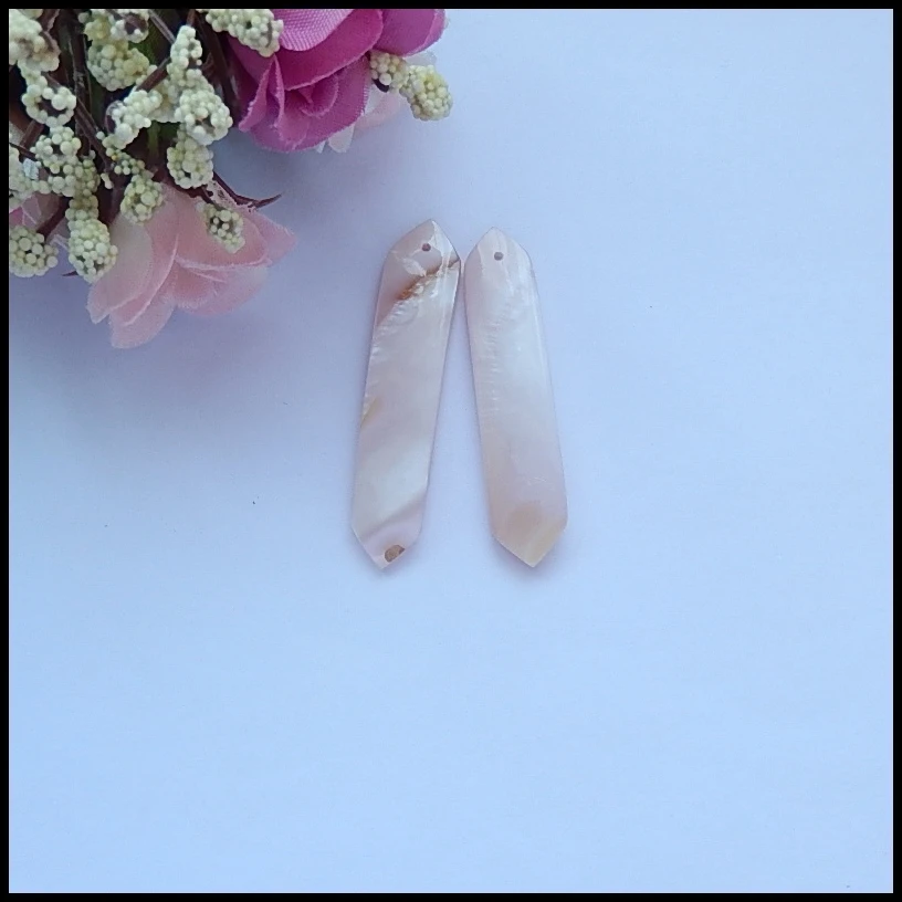

Fashion,Shell Gemstone women earring bead,46x9x2mm,6.7g