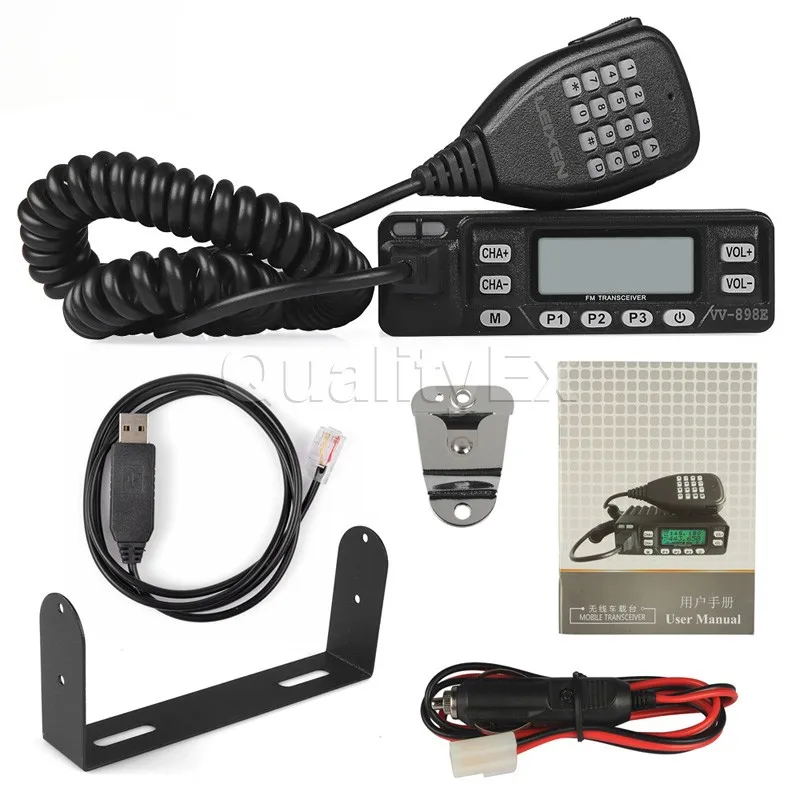 VV-898E двухдиапазонный 5 Вт/10 Вт/25 Вт трансивер VHF/UHF 136-174/400-470 мГц Мобильный автомобилей автомобиля Радио leixen VV-898 обновления с кабелем