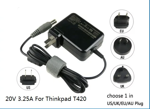 

20V 3.25A 65W for ThinkPad 420 SL300 T430 T430u T420 T430i T430s T420i T410i T400 laptop power ac adapter charger transformer