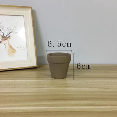 6.5x6cm Простой красный цветочный горшок в скандинавском стиле, горшок для суккулентов, коричневый зеленый цветочный горшок - Цвет: 6.5x6cm