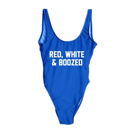 Красный белый и BOOZED цельный гранж tumblr Женский сексуальный купальник закрытый