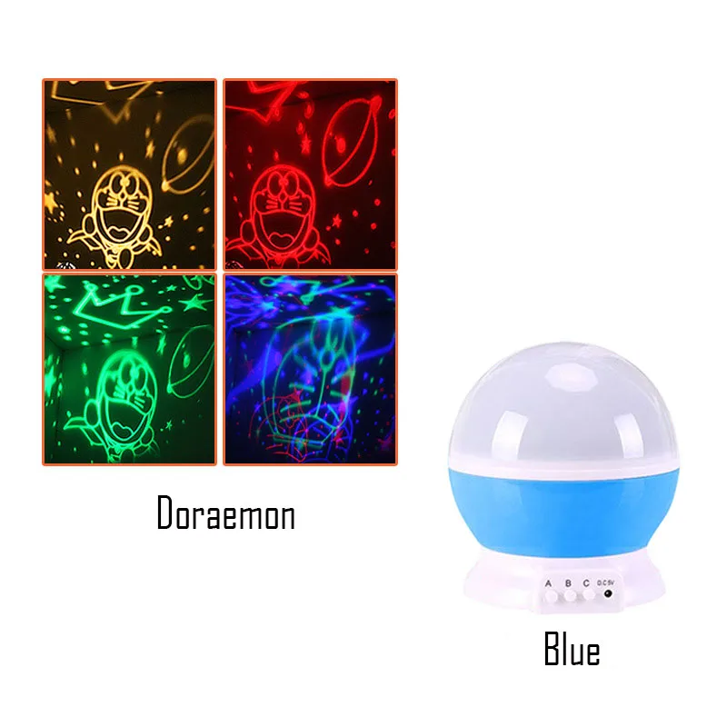 DLAM Blue Светодиодный светильник с цветным поворотом и романтическим рисунком звездного неба, проекционный светильник с зарядкой от usb, фантазийный светильник для сна, декор для комнаты, детские игрушки - Color: DLAM Blue