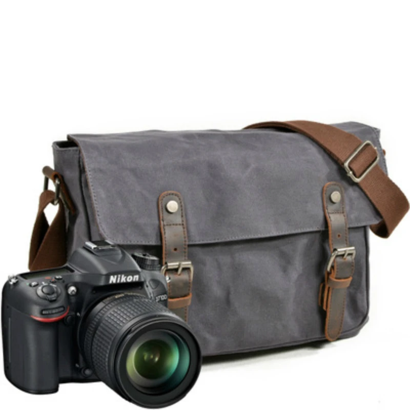 Холщовые сумки через плечо для камеры SLR Sling Bag мужчин водонепроницаемая