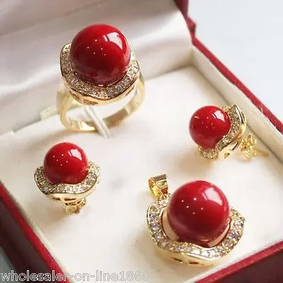 Серьги и кольцо с жемчугом 10 мм 14 мм|earring set jewelry sets|wedding drop earringswedding halo |