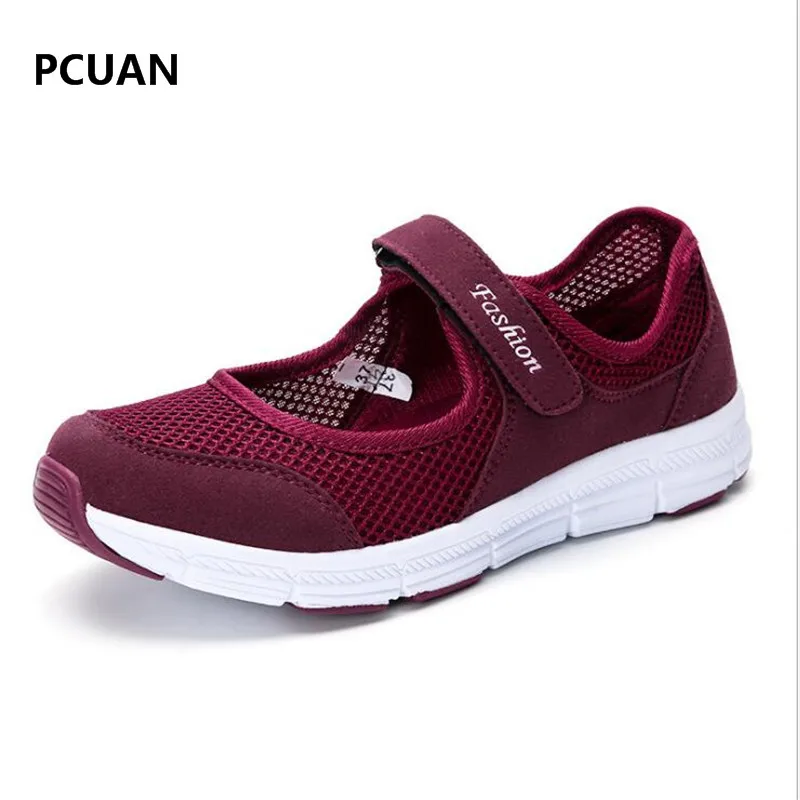 2018 дышащая женская повседневная обувь из сетчатого материала удобная Легкая на
