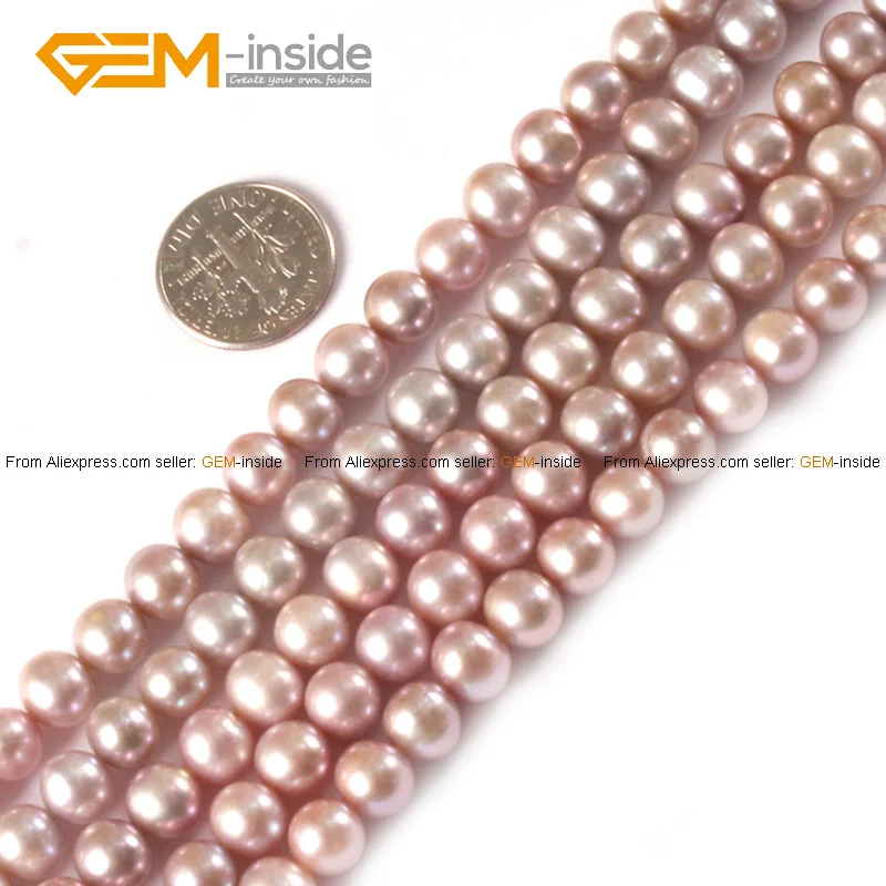 Бусины Из Натурального пресноводного жемчуга 6 7 мм 15 дюймов|round pearls|round pearl beadspearl