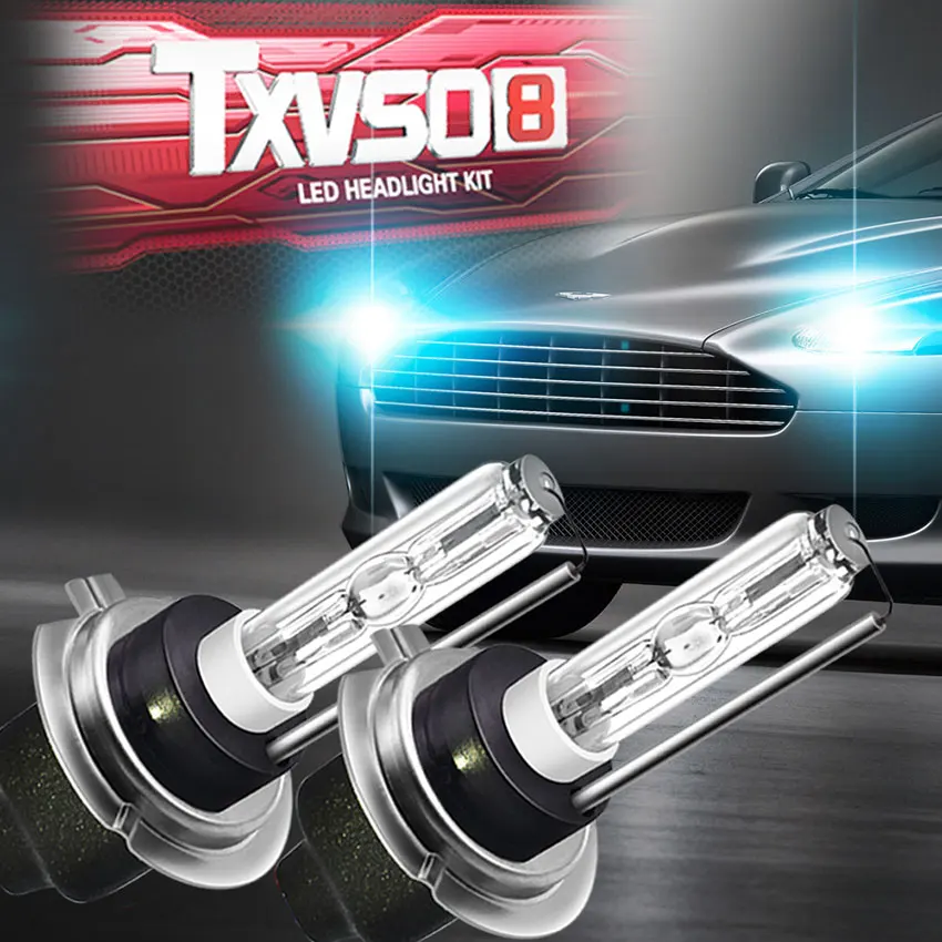 

TXVSO8 2PCS H7 HID Car Headlight Bulbs Kit 4000LM 6000K 12V Auto Headlight Bulb Front lamp 55W Bulb Single Automobiles Headlamp