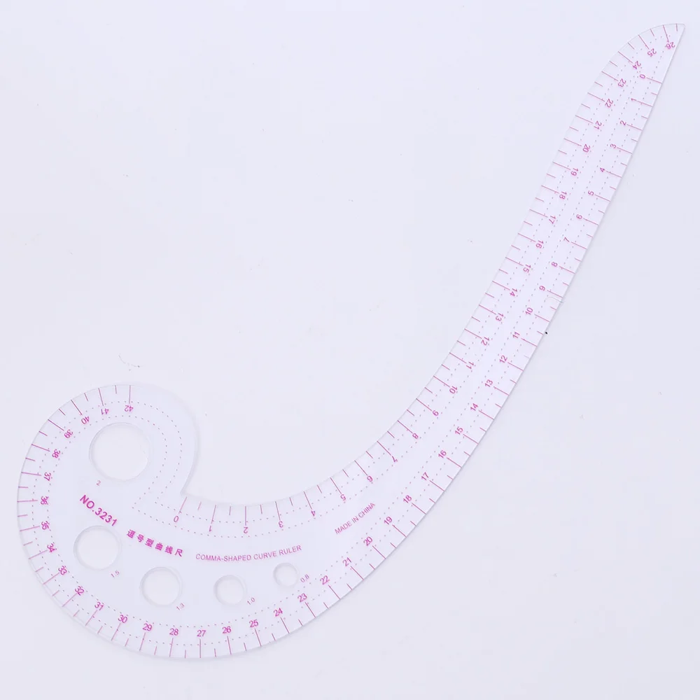 1 шт. швейная инструменты мягкие Пластик прозрачный форма запятой по