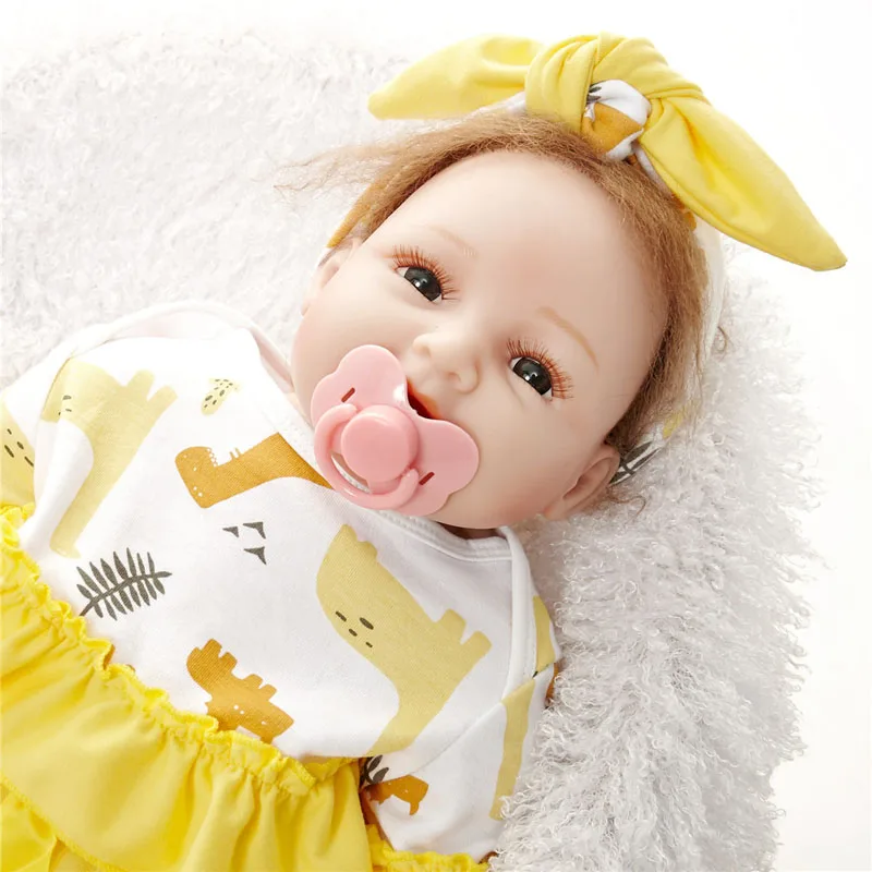 LEOOFU 55 см Детские Силиконовые куклы модель тела reborn для маленьких девочек