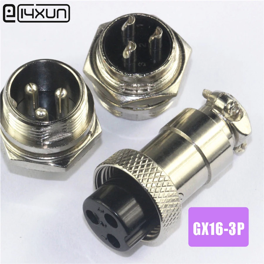 5 комплектов GX16 GX16-3 3P 3Pin 16 мм штекер и гнездо для разъема провода Круглый