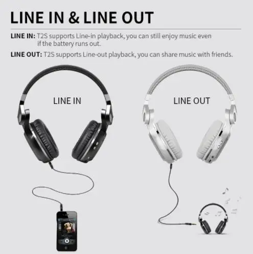 Подлинная Bluedio T2S Bluetooth гарнитура складная беспроводная гарнитура с микрофоном Музыка Android телефон