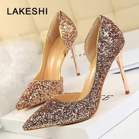 lakeshi women pumps extrem sexy high heels women shoes thin heels female shoes wedding shoes gold sliver white ladies shoes