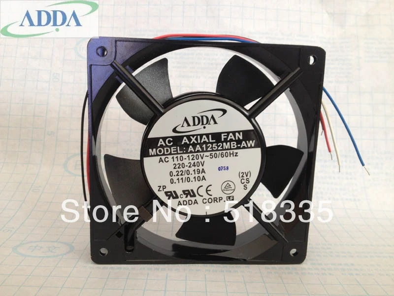 

Для ADDA AA1252MB-AW 1225 12025 12 см 120*120*25 мм 110 В 220 В алюминиевая рама двойной шаровой Вентилятор охлаждения осевой вентилятор