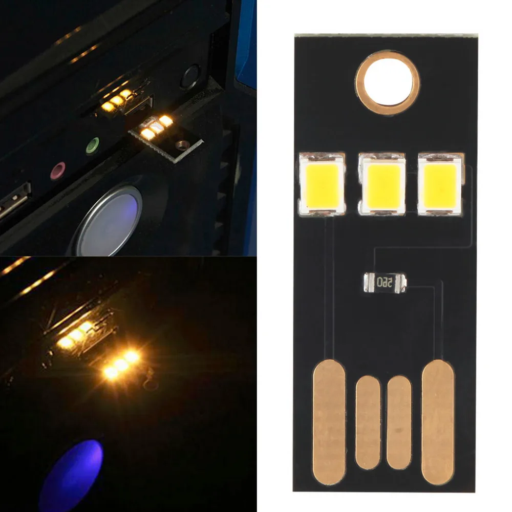 

ICOCO High Quality Mini USB Light Camping Night Mobile USB LED Lamp White/Warm Light 0.2 W, ultra low power, 2835 chips