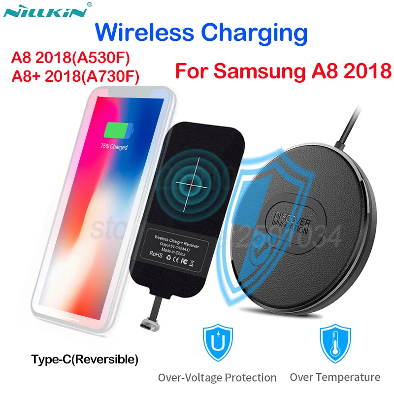 Nillkin Qi Беспроводной зарядки для Samsung Galaxy A8 2018/A8 + плюс 2018 мини Быстрая Зарядка