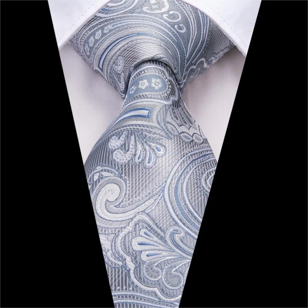 Hi tie Галстуки для мужчин Пейсли цветочные шелковые жаккардовые мужские галстуки