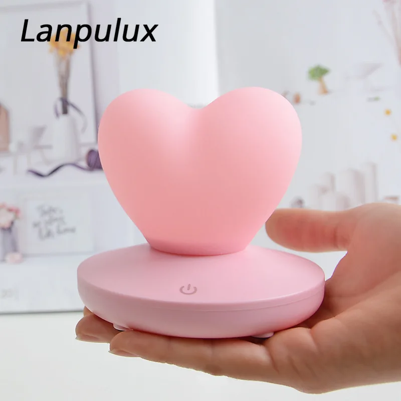 Lanpulux Романтический светодиодный ночник розовый с регулируемой яркостью