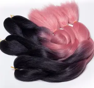 Qp волосы вязаные крючком косы Омбре два тона серый Омбре крупные предварительно заплетенные шиньоны высокой температуры Храповые волосы синтетические волосы для наращивания