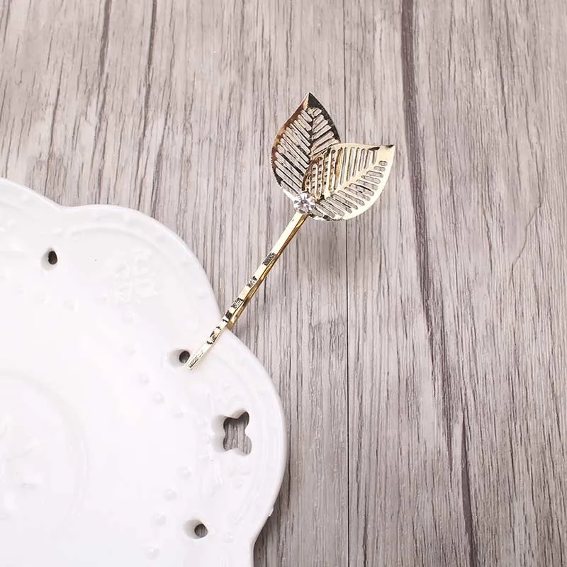 M MISM Trendy Elegant Leaf Hair Clips Women Fashion Hollow Barrettes Jewelry For Girls Wedding Party Leaves Pins 11.11 | Украшения и