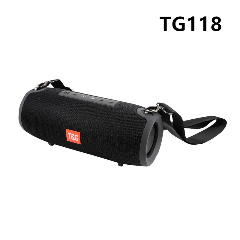 Black TG118 Высокая мощность беспроводной Bluetooth динамик 40 Вт открытый портативный колонка с сабвуфером для ноутбука FM телефон музыкальный центр театр MP3 - Color: Black TG118