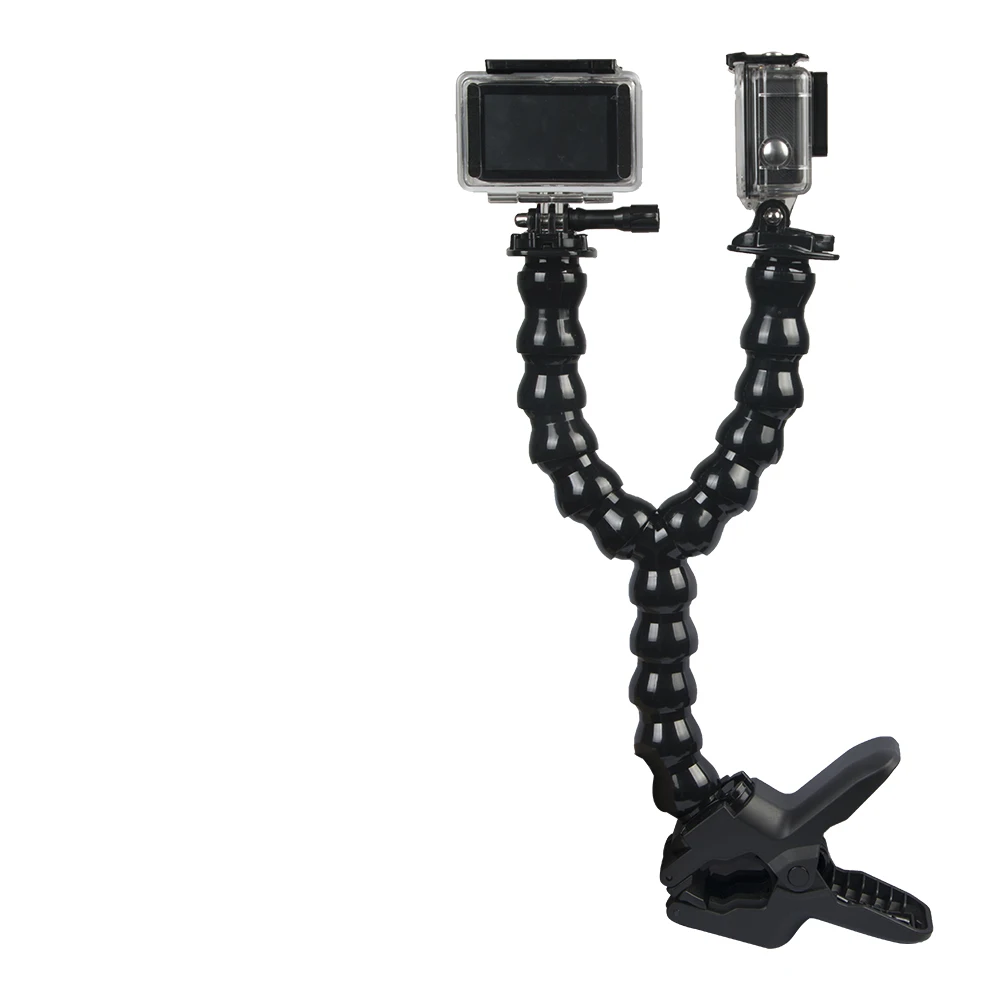 Y образная палка для селфи + гибкий зажим GoPro Hero 5 4 3 Xiaoyi SJCAM Регулируемый двойной