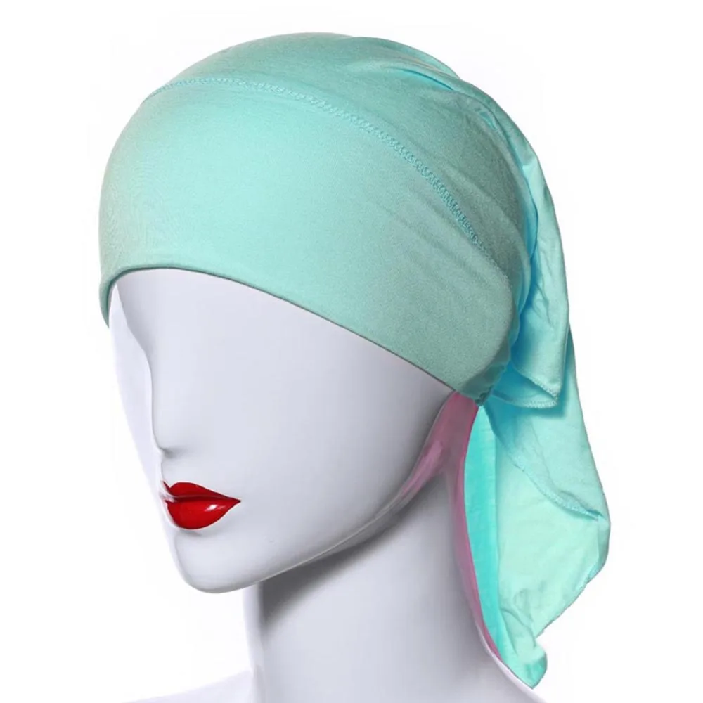 

Women Muslim Soft Comfortable Inner Hijab Caps Islamic Underscarf Hats 12 Colors