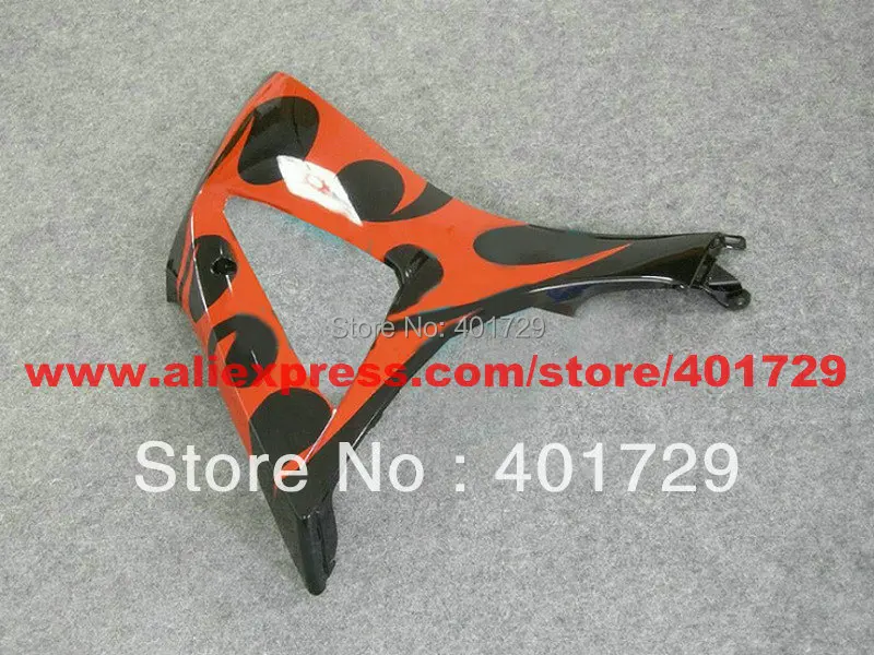 Custom race fairing kit for Suzuki GSXR1000 2007 2008 GSX-R1000 K7 orange flame in glossy black | Автомобили и мотоциклы