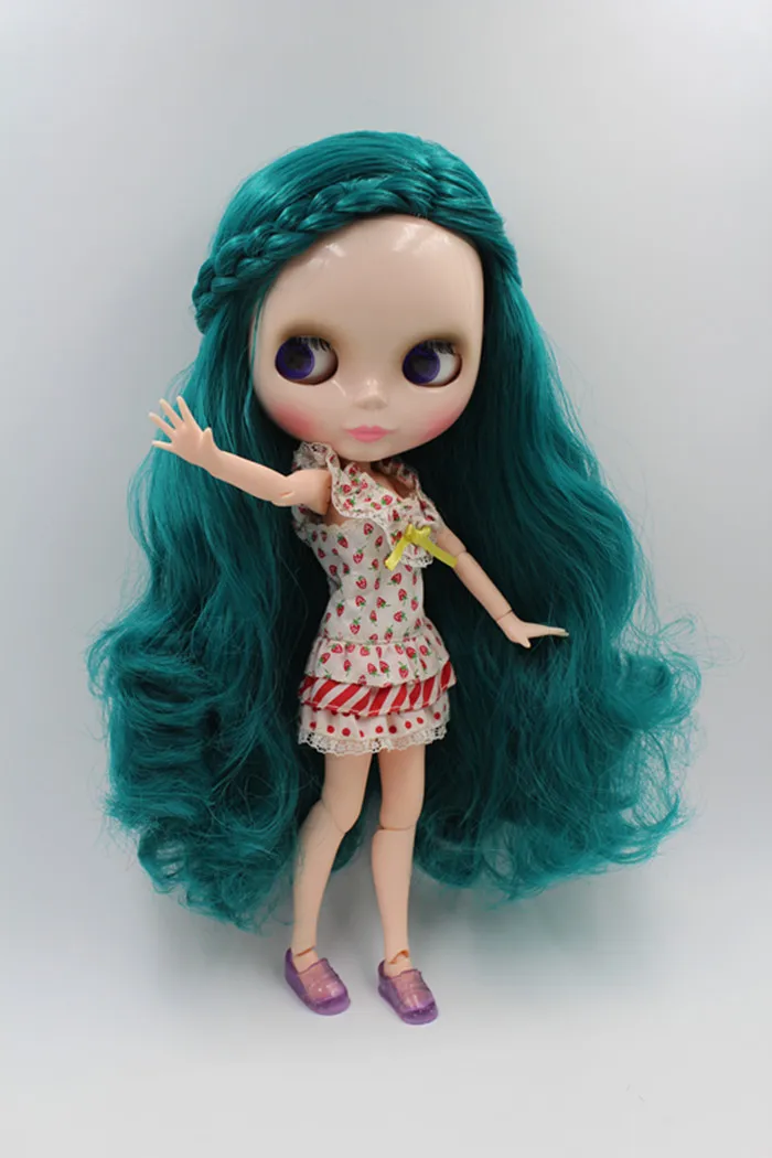 Blygirl Dolls Jade green Hair Joints Body Blyth for their makeup The hand can be rotated |