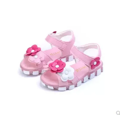 

2019 NEW Sandals Girls White Children Summer Shoes Kids Sandals For Girls PU Leather Flowers Princess Shoes Girls Sandals