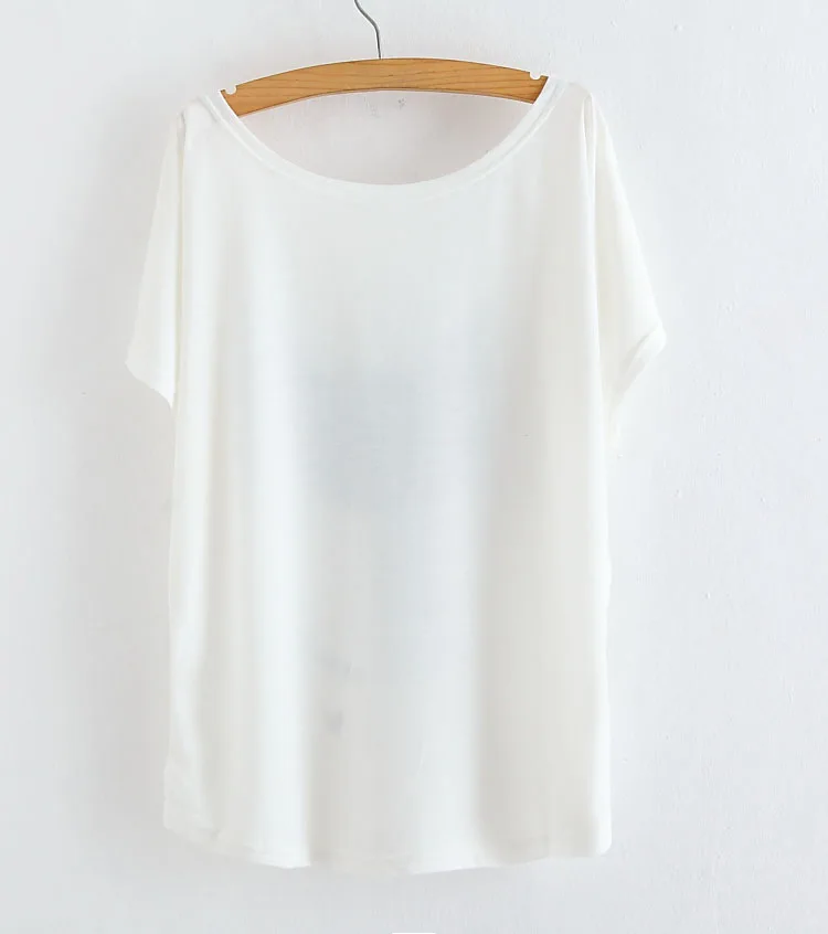 Новый 2016 летом майка женщинам-футболки тонкий Batwing рукавом милый олень печатных