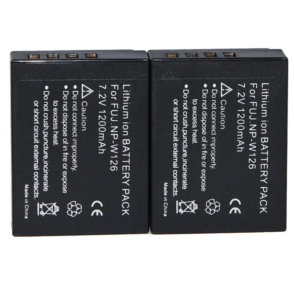 Аккумуляторы AOPULY 2 шт. аккумулятор NP W126 + USB ЖК зарядное устройство для Fuji HS50 HS35 HS33