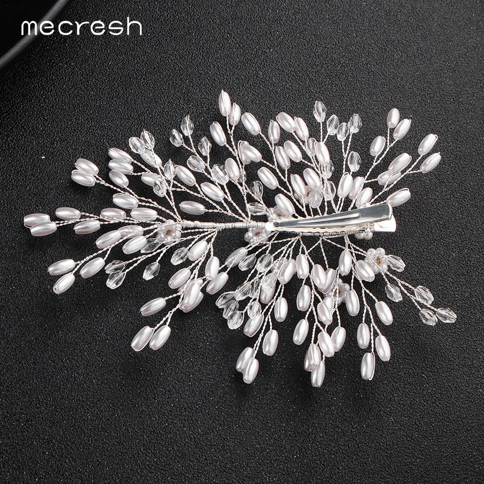 Mecresh имитирующий жемчуг ручной работы свадебные зажимы для волос заколка невесты
