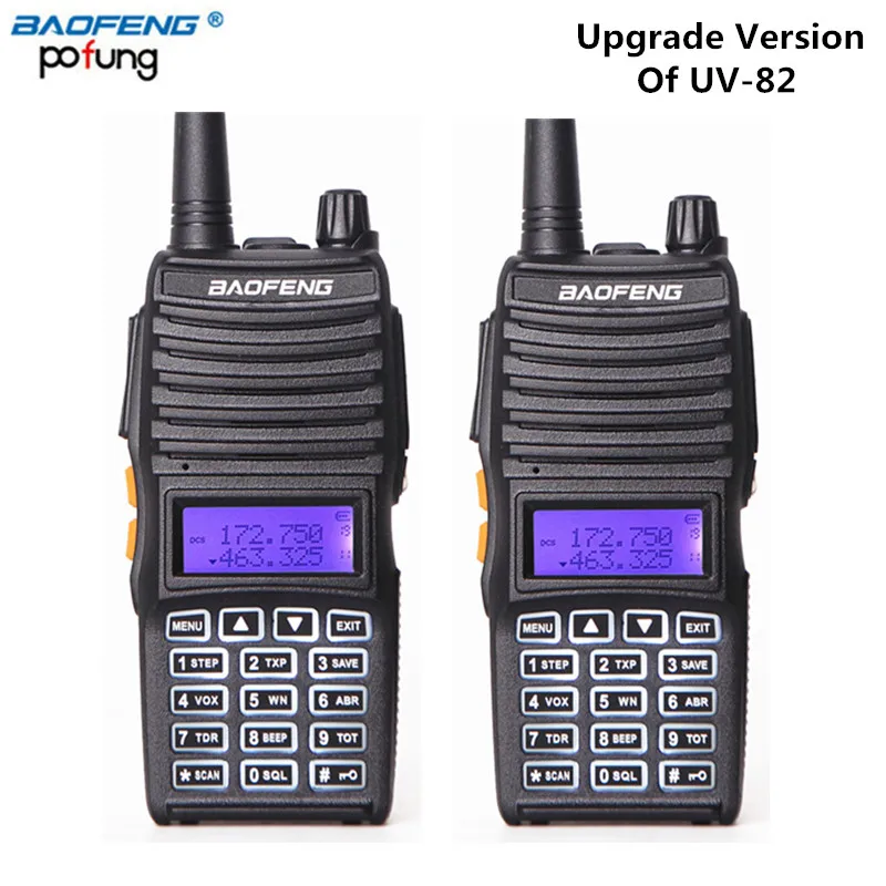 2 шт. Baofeng UV 82(II) True 8 Вт высокомощная рация Вт/4 Вт/1 двухсторонний
