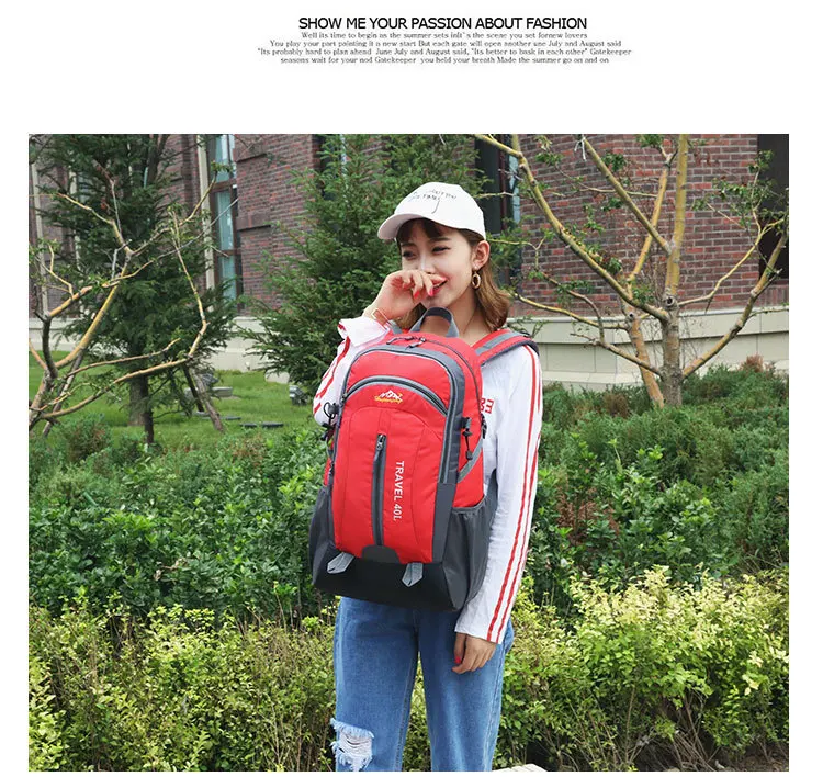 40L Waterproof Backpack Hiking Bag Cycling Climbing Backpack Travel Outdoor Bags Men Women USB Charge Anti Theft Sports Bag