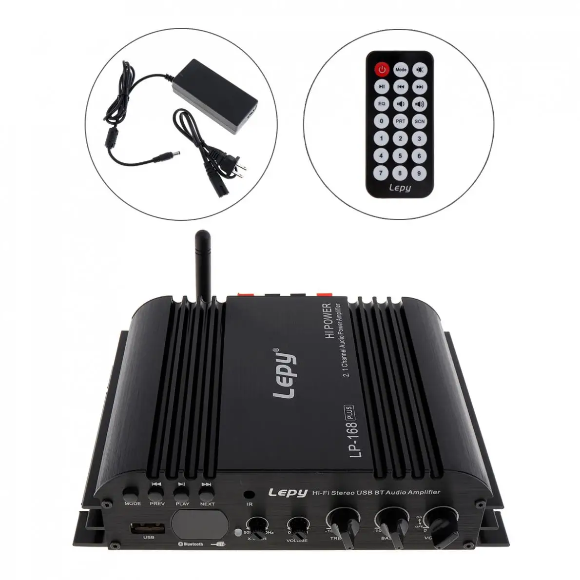 LP-168S Hi-Fi стерео USB Bluetooth автомобильный усилитель звука Поддержка EDR Bluetooth 2,1 канала с пультом дистанционного управления Управление& Мощность адаптер