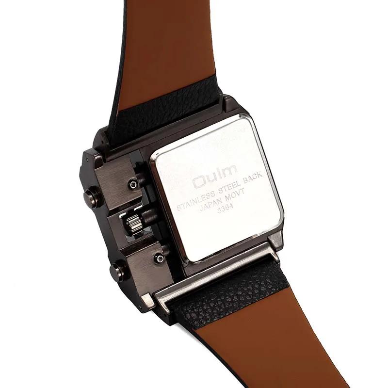 Роскошные Дизайнерские кварцевые часы Oulm Мужские наручные модные повседневные