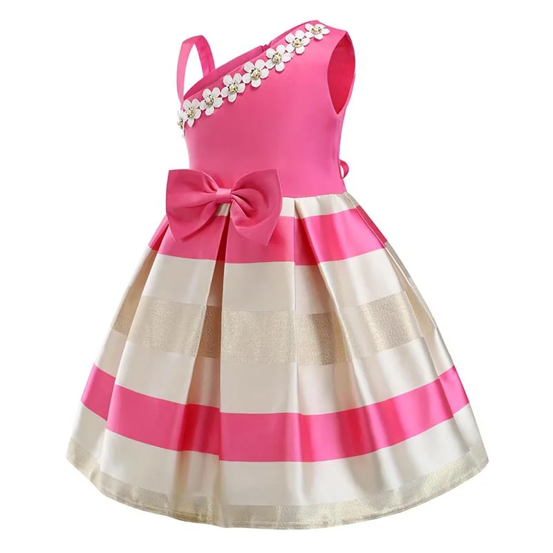 Flower Girls dresses for New Year clothes Party Baby Sleeveless Big Bow Princess Wedding Dress Children Vestidos | Детская одежда и