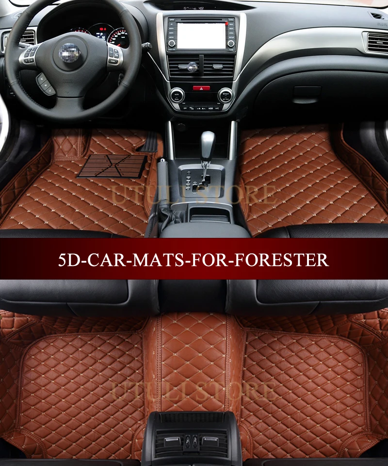 Кожаный Автомобильный напольный коврик ковер для Subaru Forester Legacy Outback Tribeca XV