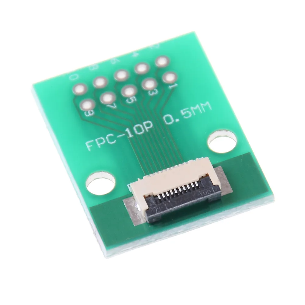 DIP печатной платы FPC FFC кабель 10PIN 0 5 мм SMT адаптер до 2 54 1 00 дюйма шаг со сквозным