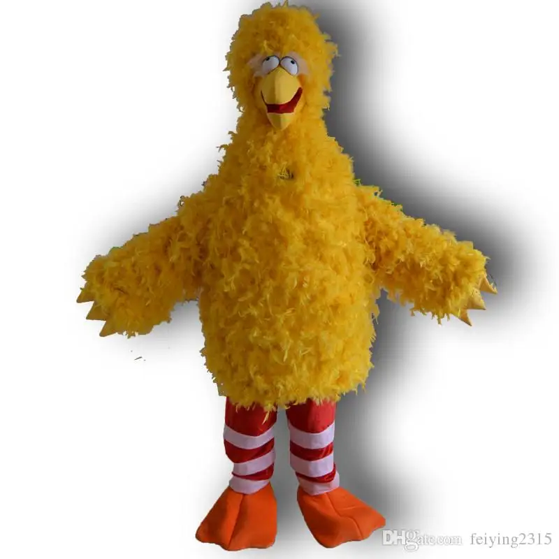 Disfraz de Mascota de Barrio Sésamo, pájaro amarillo grande, personaje de dibujos animados, fiesta de disfraces, Envío Gratis